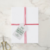 We Wish You A Merry Christmas Green Cadeaulabel (Met Touw)