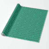 We Wish You a Merry Christmas Music in Jade Green Cadeaupapier (Uitgerold)