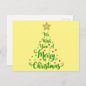 we wish you a merry Christmas Uitnodiging Briefkaart (Voorkant / Achterkant)