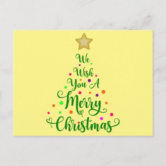 we wish you a merry Christmas Uitnodiging Briefkaart (Voorkant)