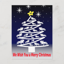 We Wish you a Merry Christmass Postkarte Briefkaart