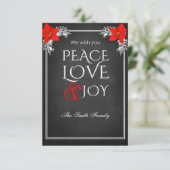 We wish you peace love & joy kaart (Staand voorkant)
