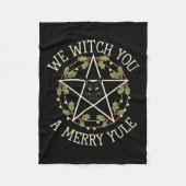 We Witch You A Merry Yule Winter Solstice Christma Fleece Deken (Voorkant)