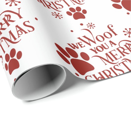 We Wof you a Merry Christmas Cadeaupapier (Rol Hoek)