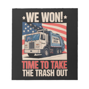 We Won Tijd Om De Vuilnisbak Te Legen Trump 47 Notitieblok