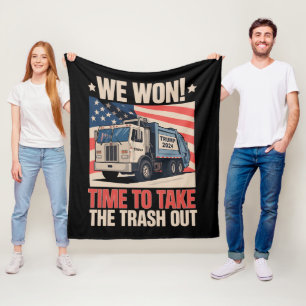 We Won Tijd Om Het Afval Weg Te Gooien Trump 47 Fleece Deken