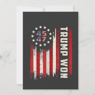 We Won TRUMP INAUGURATIE Amerikaanse Vlag  Kaart