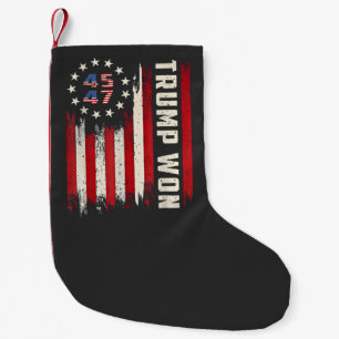 We Won TRUMP INAUGURATIE Amerikaanse Vlag Kleine Kerstsok