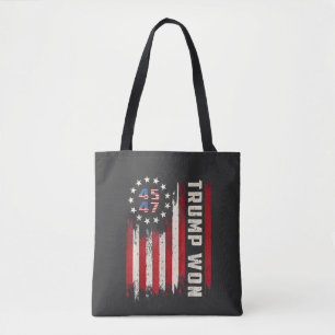 We Won TRUMP INAUGURATIE Amerikaanse Vlag Tote Bag