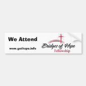 We wonen een bloeddrukticker bij met logo bumpersticker (Voorkant)