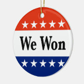 We Wonnen Verkiezingen 2026 Keramisch Ornament (Links)