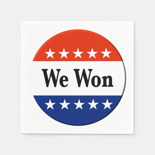 We Wonnen Verkiezingen 2026 Servet (Voorkant)
