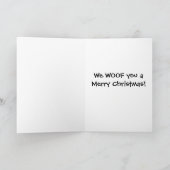 We Woof jou een Prettig Kerstfeest Kaart (Binnen)