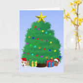 We Woof jou een Prettig Kerstfeest Kaart (Gele Bloem)