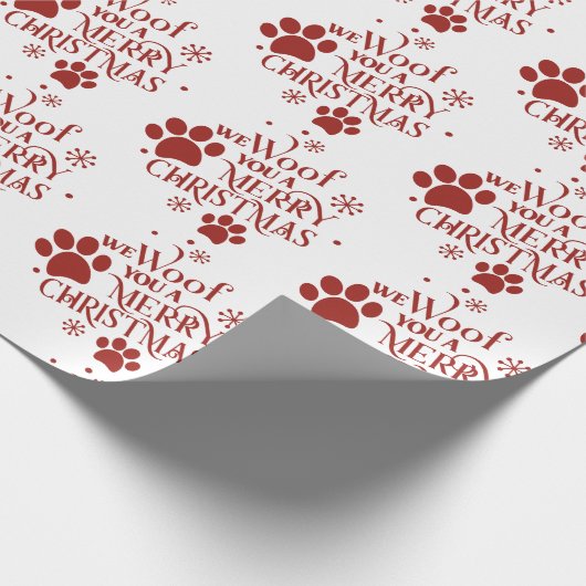We Woof jullie een Prettig Kerstfeest Cadeaupapier (Hoek)