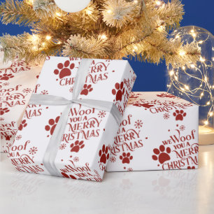We Woof u een Prettig Kerstfeest Cadeaupapier