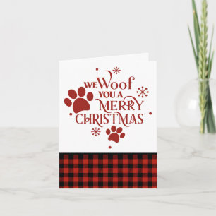 We Woof u een Prettig Kerstfeest Hond Kaart