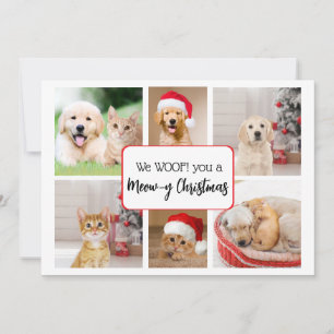 We Woof You a Meow-y Christmas Wenskaart Feestdagenkaart