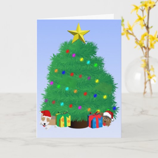 We Woof you a Merry Christmas Kaart (Gele Bloem)