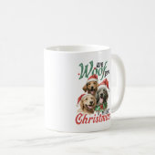 We Woof You A Merry Christmas Typography Koffiemok (Voorkant rechts)