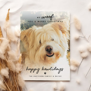 We Woof You een Prettig Kerstfeest Foto Feestdagenkaart