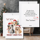 We Woof You Een Vrolijke Kerst Vlakke Kaart