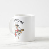 We Wool Rock You Funny Sheep Pun Koffiemok (Voorkant links)