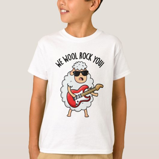 We Wool Rock You Funny Sheep Pun T-shirt (Voorkant)