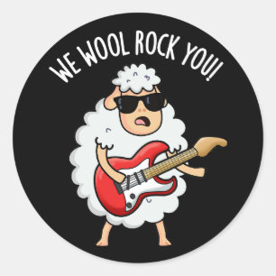 We Wool Rock You Grappige Schaap Stomme Grap Donke Ronde Sticker