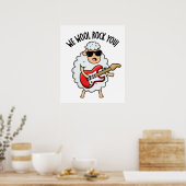We Wool Rock You Grappige Schaap Stomme Spelling Poster (Keuken)