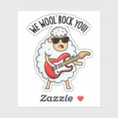 We Wool Rock You Grappige Schaap Stomme Spelling  Sticker (Vel)