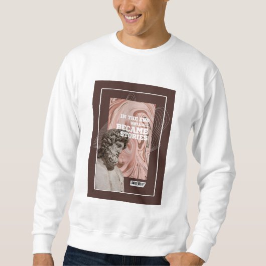 We worden allemaal verhalen Typography sweatshirt (Voorkant)