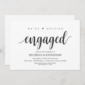 We worden betrokken, Engagement Party nodigt uit Kaart (Voorkant / Achterkant)