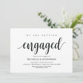 We worden betrokken, Engagement Party nodigt uit Kaart (Staand voorkant)