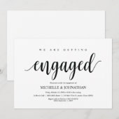 We worden betrokken, Engagement Party nodigt uit Kaart (Voorkant / Achterkant)