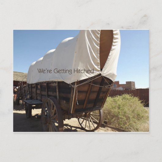 We worden gehitched Save the Date Briefkaart (Voorkant)