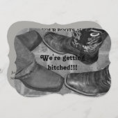 WE WORDEN GESLAGEN!!! HUWELIJKSUITNODIGING KAART (Voorkant / Achterkant)