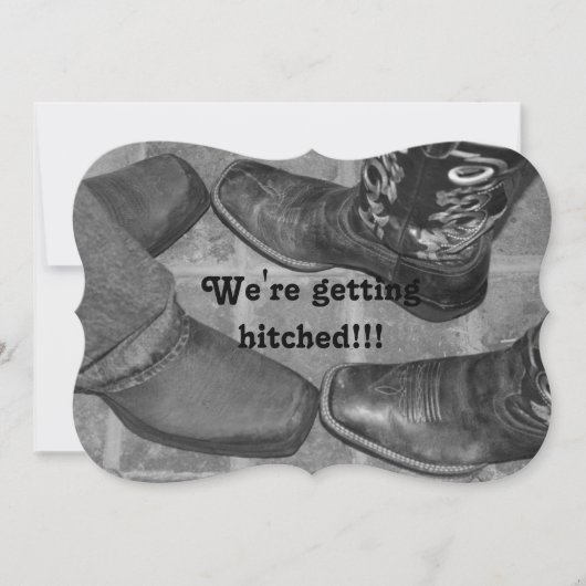 WE WORDEN GESLAGEN!!! HUWELIJKSUITNODIGING KAART (Voorkant)