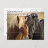 We worden getikt (twee paarden) uitnodiging briefkaart (Voorkant / Achterkant)