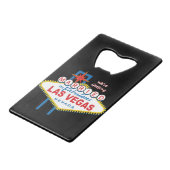 We worden getrouwd in Las Vegas Creditkaart Flessenopener (Achterkant Gekanteld)