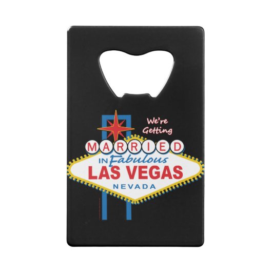 We worden getrouwd in Las Vegas Creditkaart Flessenopener (Achterkant)
