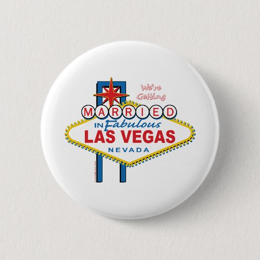 We worden getrouwd in Las Vegas Ronde Button 5,7 Cm (Voorkant)