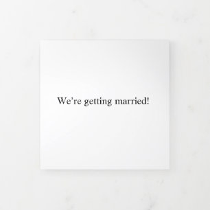 "We worden getrouwd!" Tri-Fold Wedding Card Drieluik Kaart