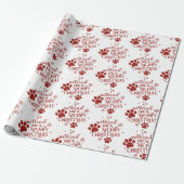 We wuff je een vrolijk kerstfeest cadeaupapier (Uitgerold)