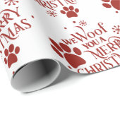 We wuff je een vrolijk kerstfeest cadeaupapier (Rol Hoek)