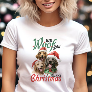 We wuffen jullie een vrolijk Kerstfeest hond Tri-Blend Shirt
