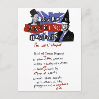 We xxxxxen Groot-Brittannië, ik ben dom Briefkaart