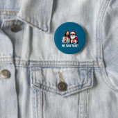 We Zagen Dat Jezus En Kerstman Grappig Kerstmis Ch Ronde Button 5,7 Cm (In situ)
