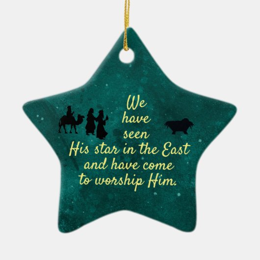 We zagen de ster keramisch ornament (Voorkant)