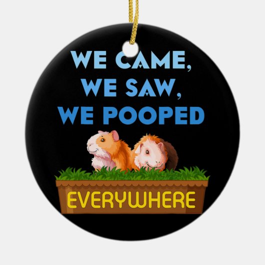 We zagen Guinee papavers van papaver. Keramisch Ornament (Voorkant)